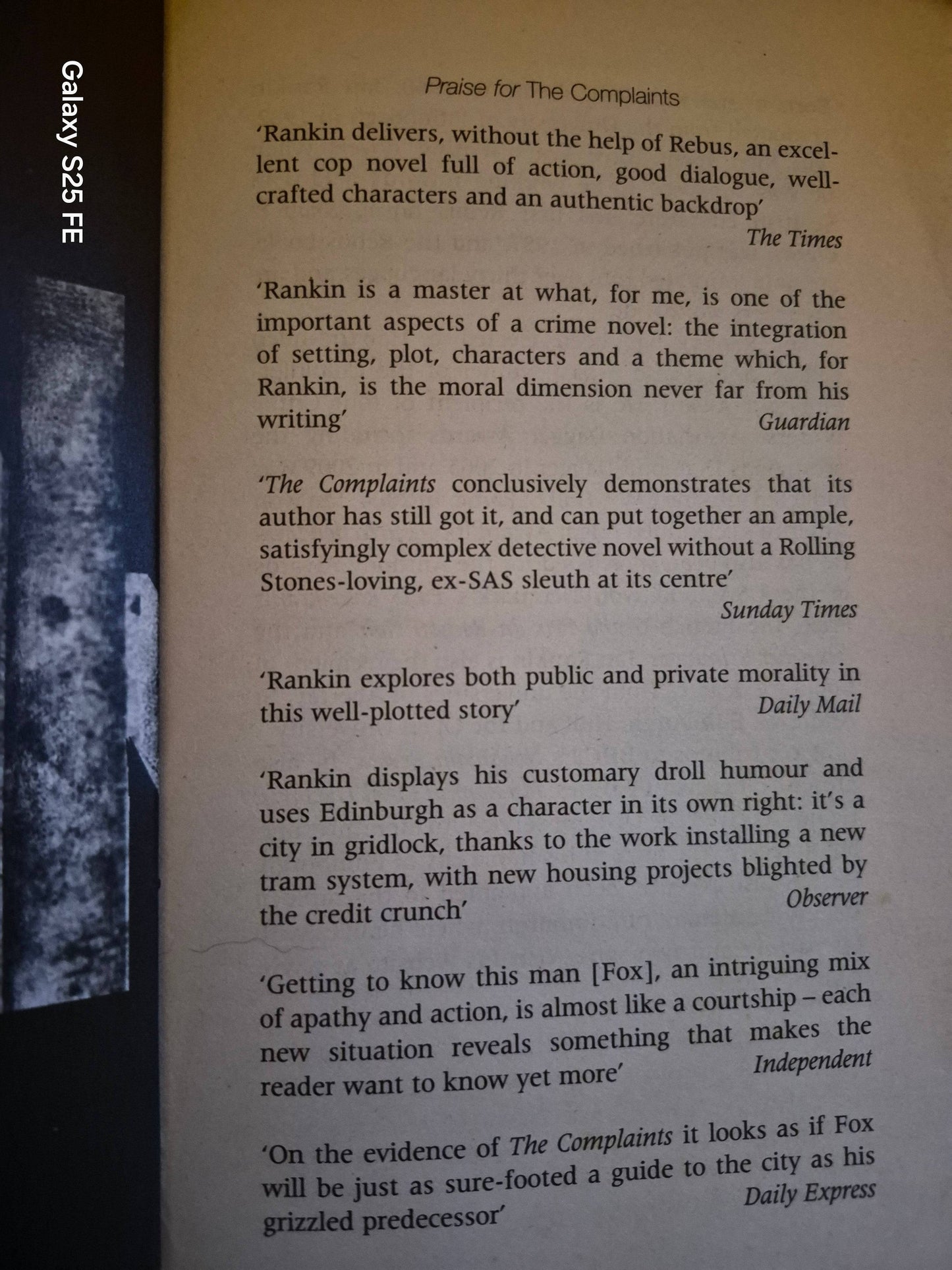 Ian Rankin "The Complaints"