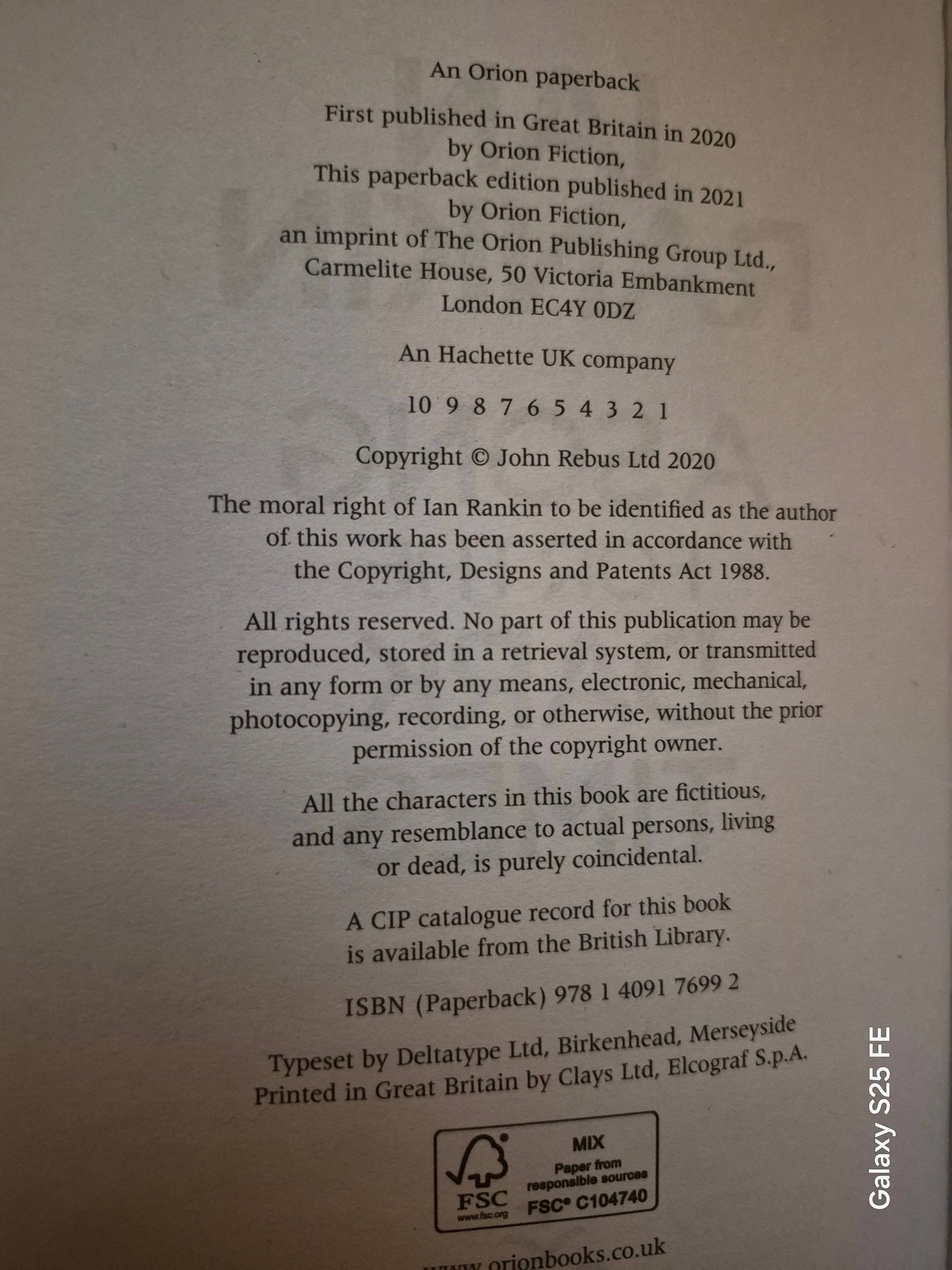 Ian Rankin " A song for the dark times"