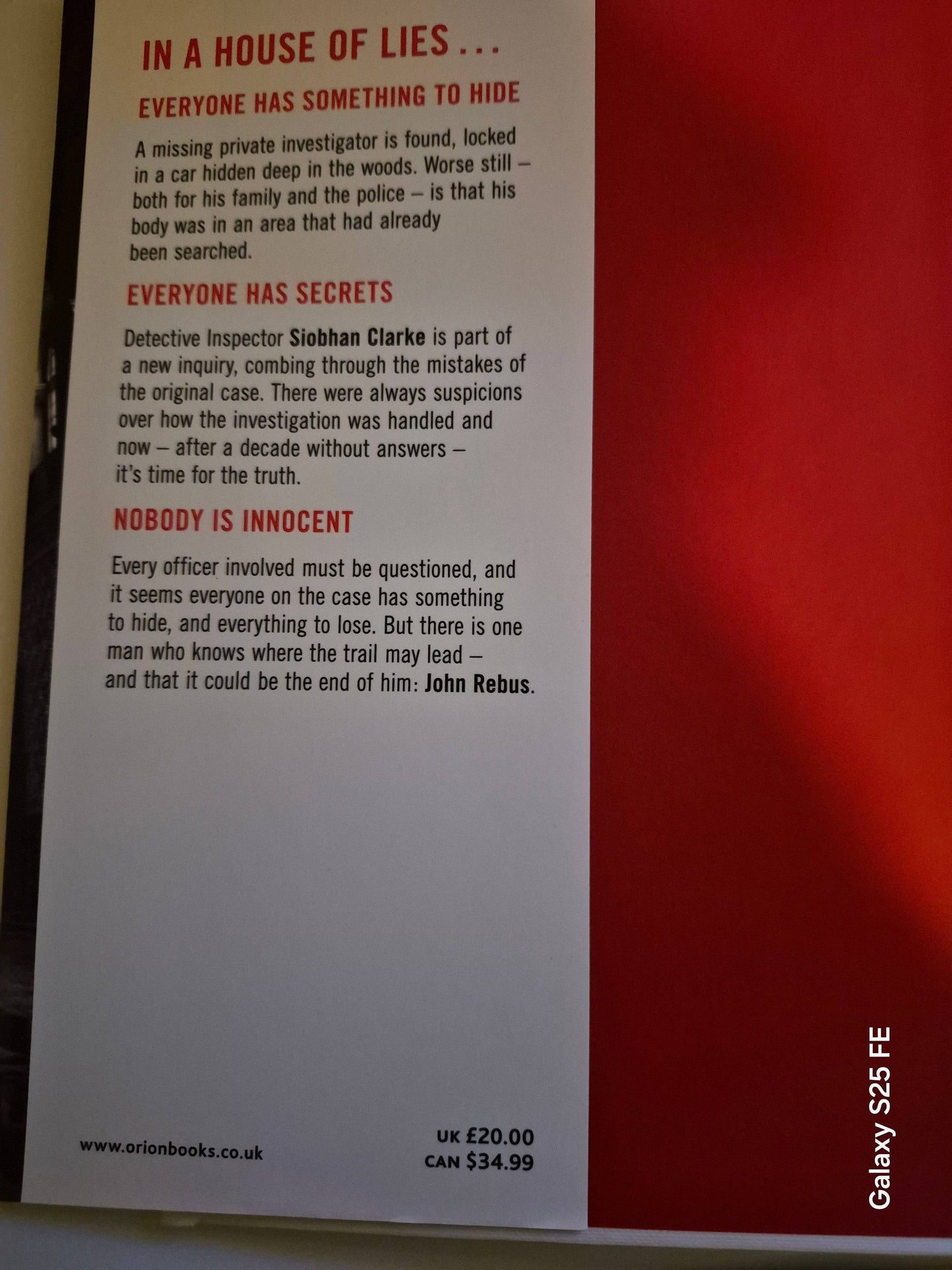 Ian Rankin "In a House of Lies"