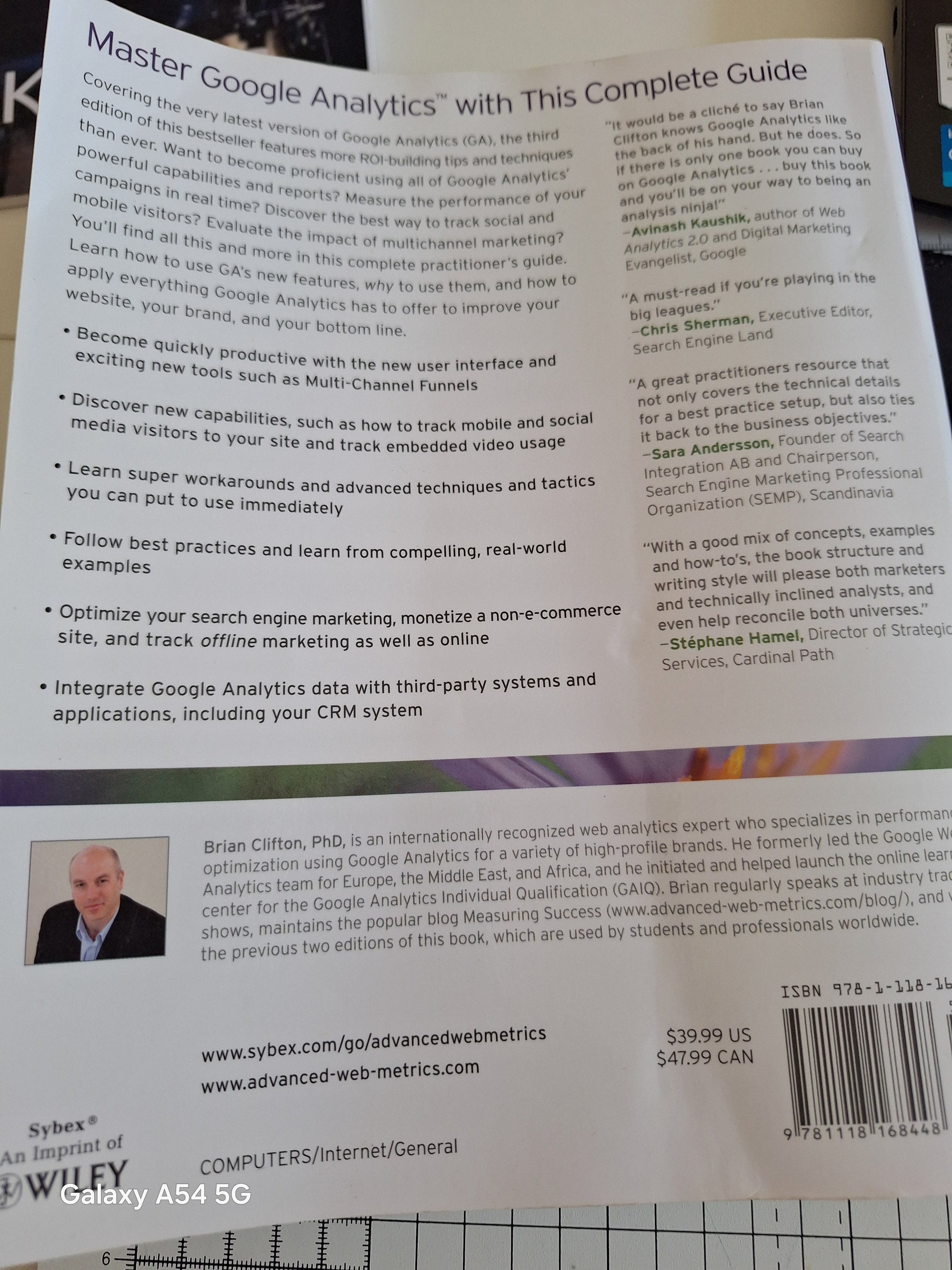 Advanced web metrics guide book by Slightly Read Books detailing Google Analytics tips and strategies