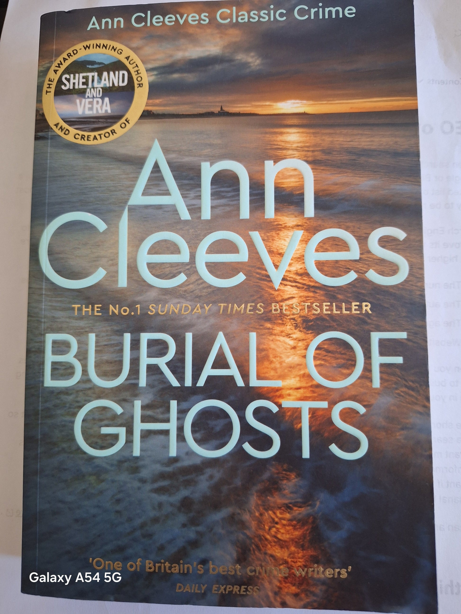 Ann Cleeves classic crime books featuring Burial of Ghosts, a bestselling thriller set against a coastal backdrop
