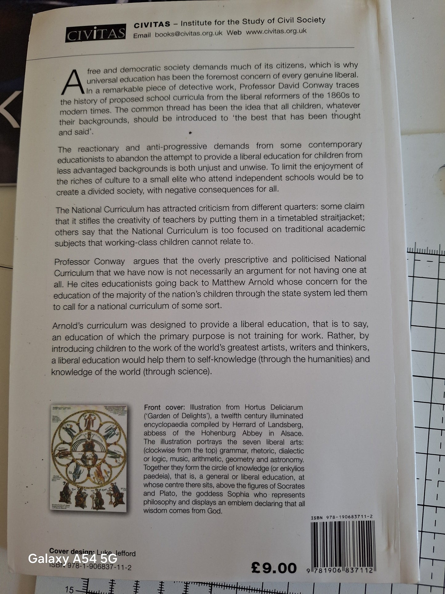 Page from a Slightly Read Books publication discussing liberal education and its historical context