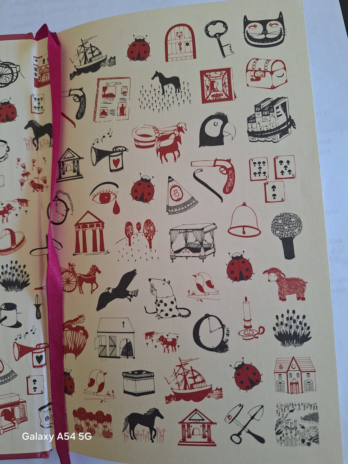 Little Women used book UK cover with charming illustrations depicting various nostalgic images