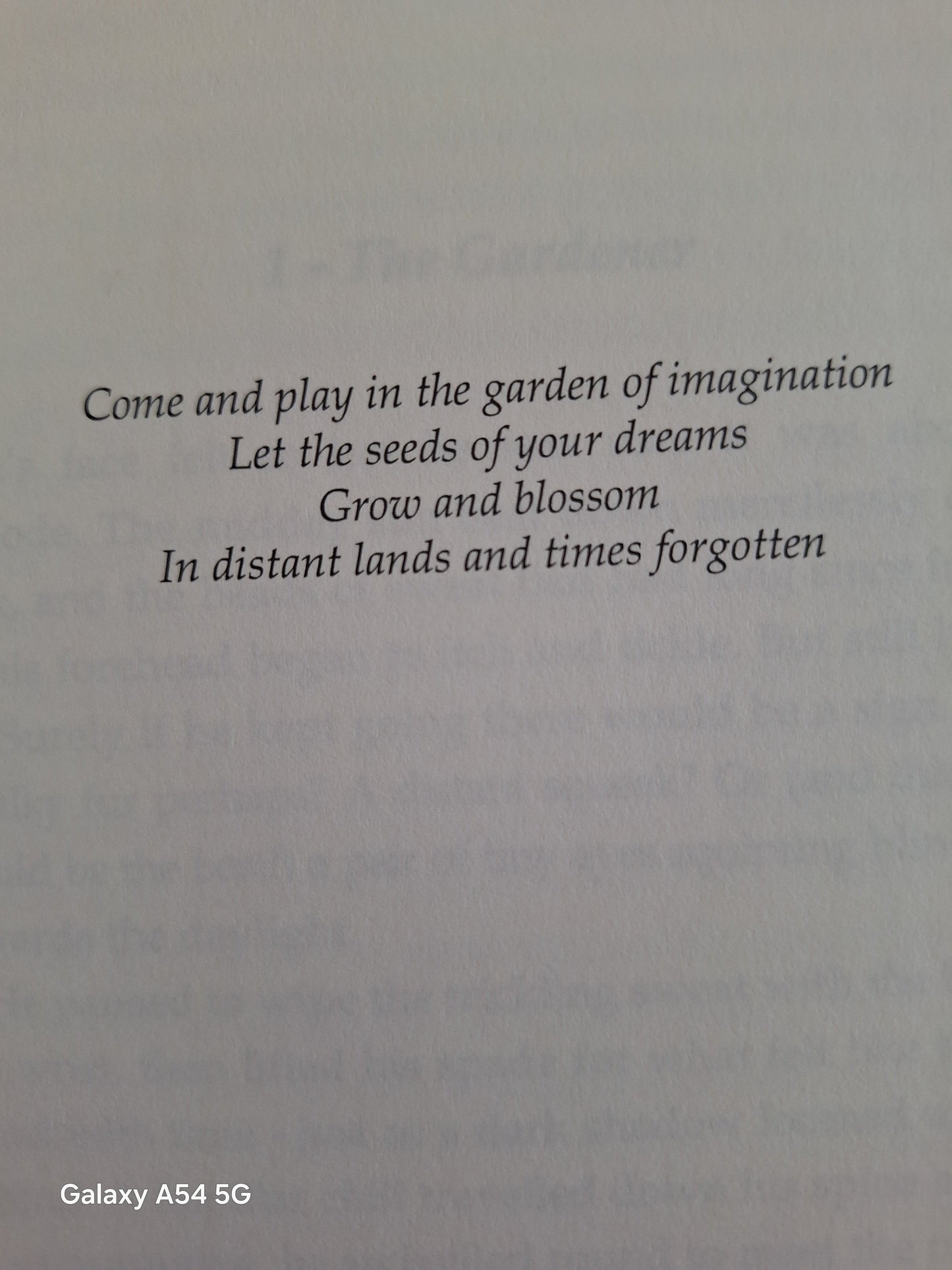 Poem excerpt from The Secret Lake Karen Inglis showcasing imaginative themes and dreams