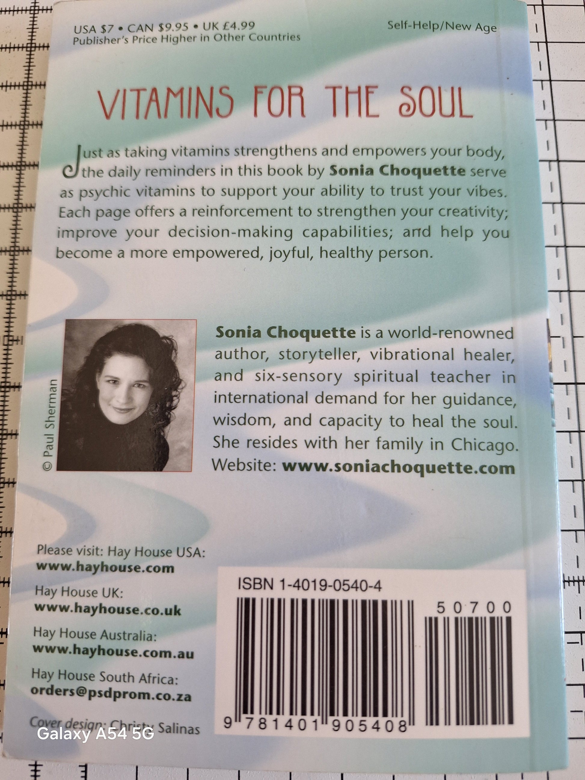 Book vitamins for the soul by Sonia Choquette offering spiritual guidance and empowerment